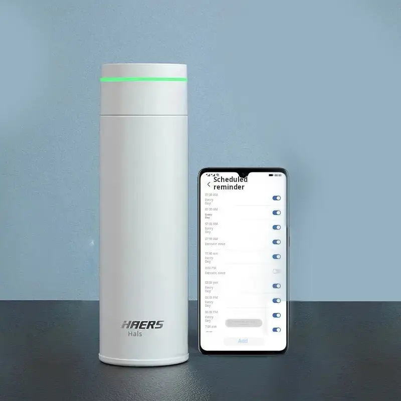 Smart Intelligent Thermos for Wellness with Scheduled Reminder Feature and Modern Design
