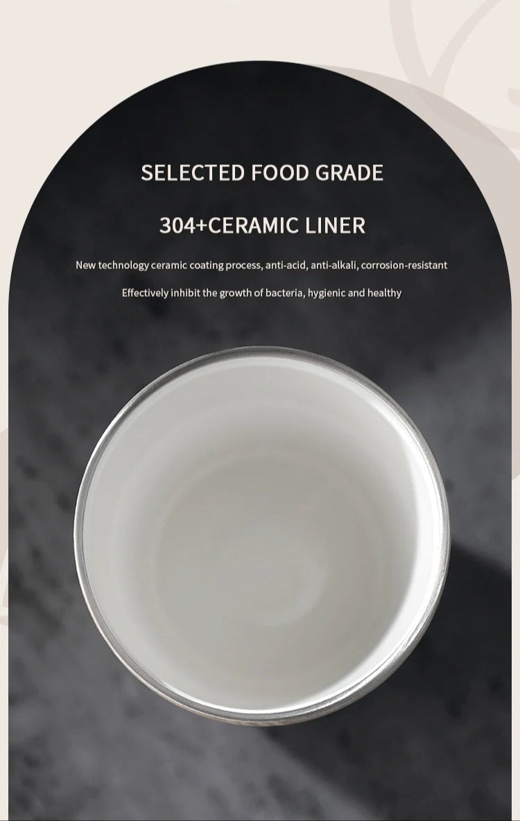 Hue and  Dunes Singapore Ceramic Liner Coffee Mug, best coffee mug for commuting with antibacterial properties and hygienic design