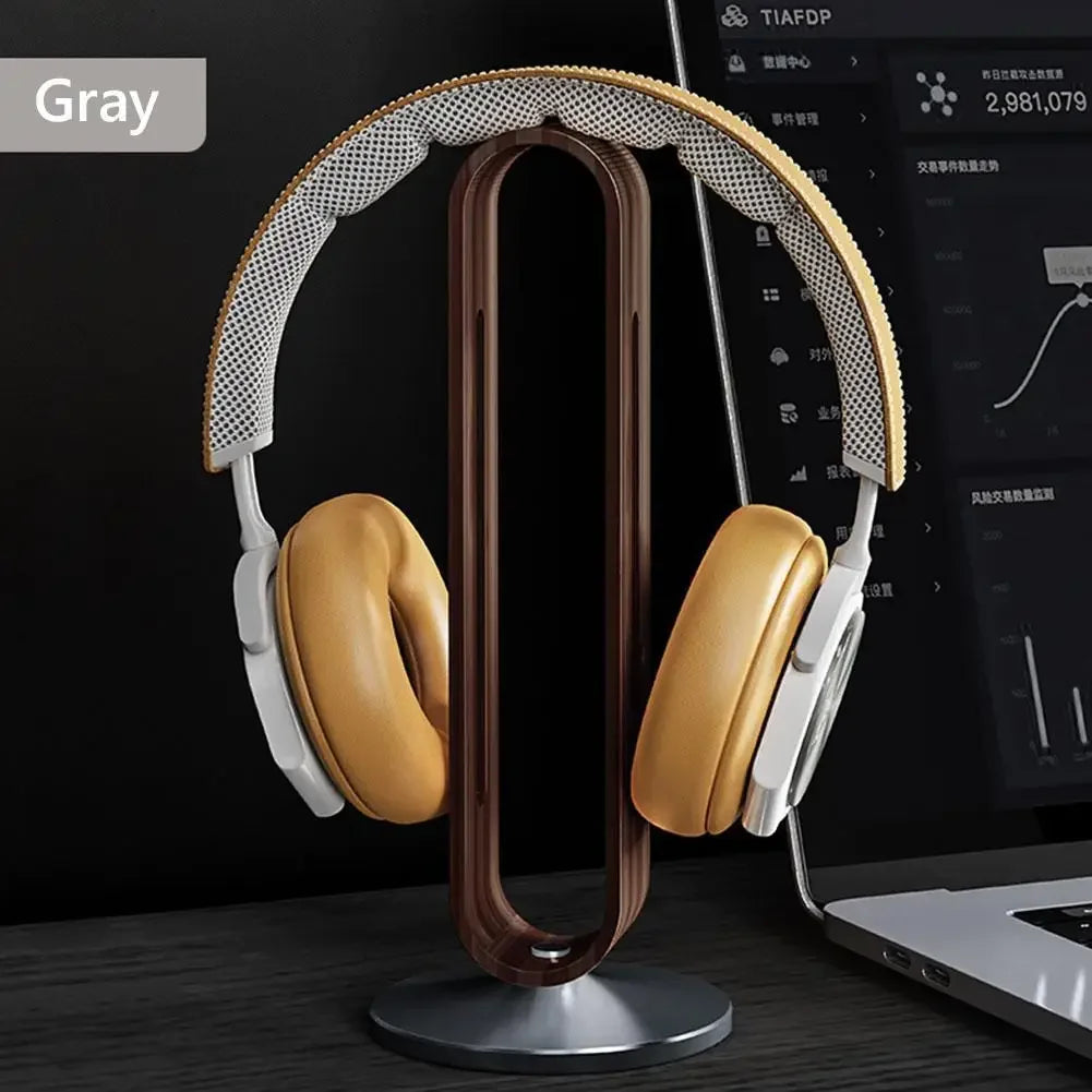 Hue and  Dunes Singapore Stylish headphone stand with modern design and sturdy base for organizing headphones on desks