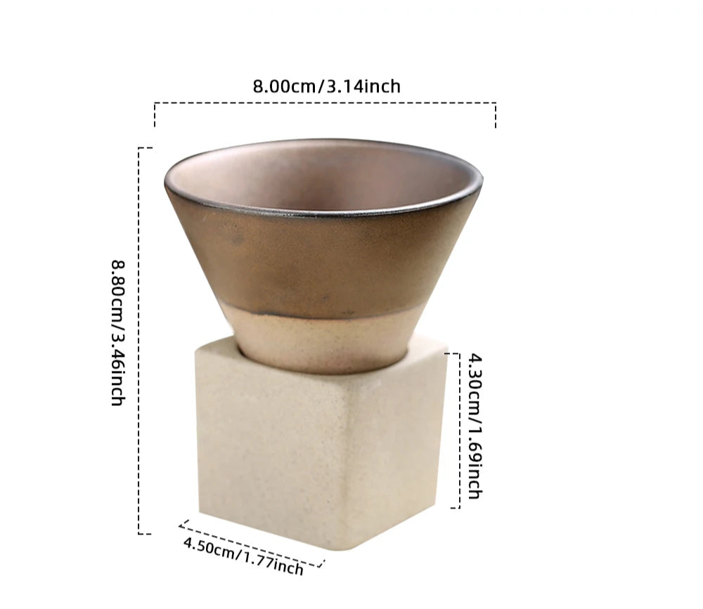 Hue and  Dunes Singapore Unique coffee funnel pottery in elegant design for pouring coffee with precision