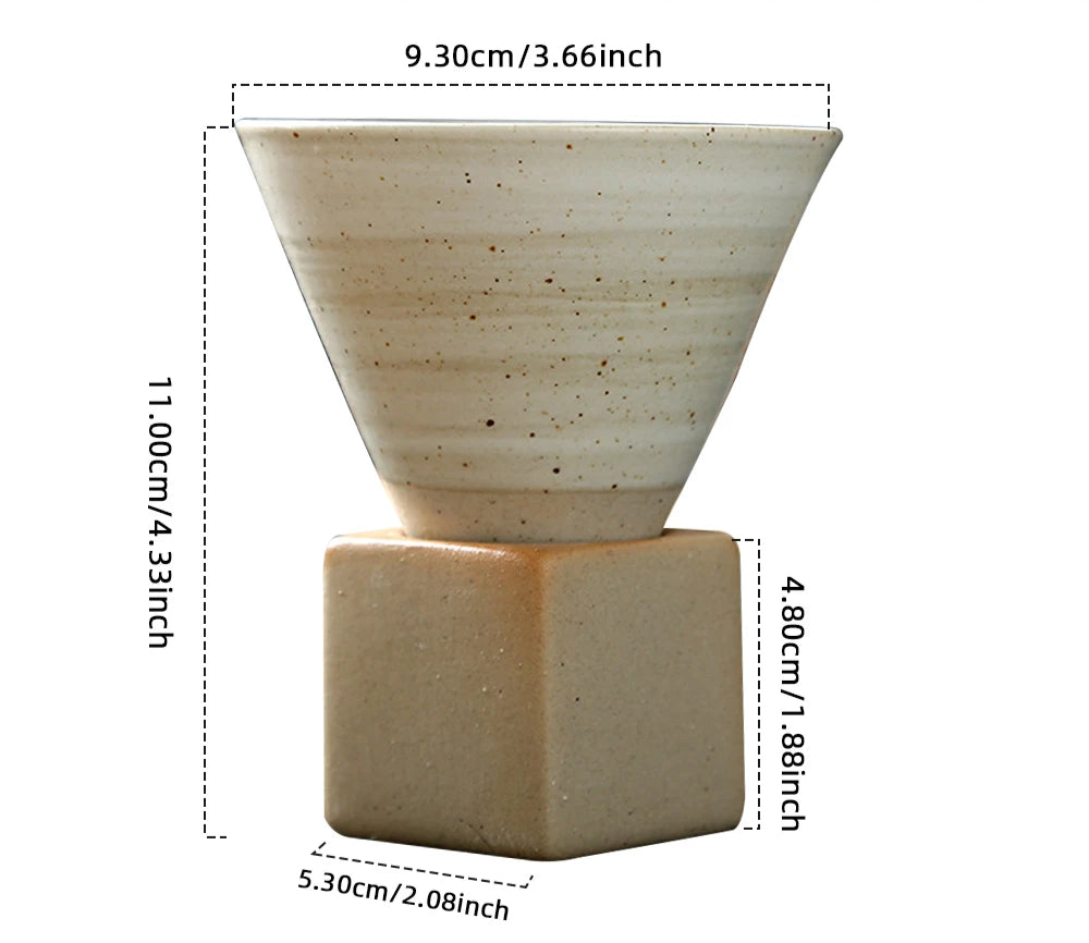 Hue and  Dunes Singapore Unique coffee funnel pottery with a stylish design, perfect for brewing fresh coffee at home
