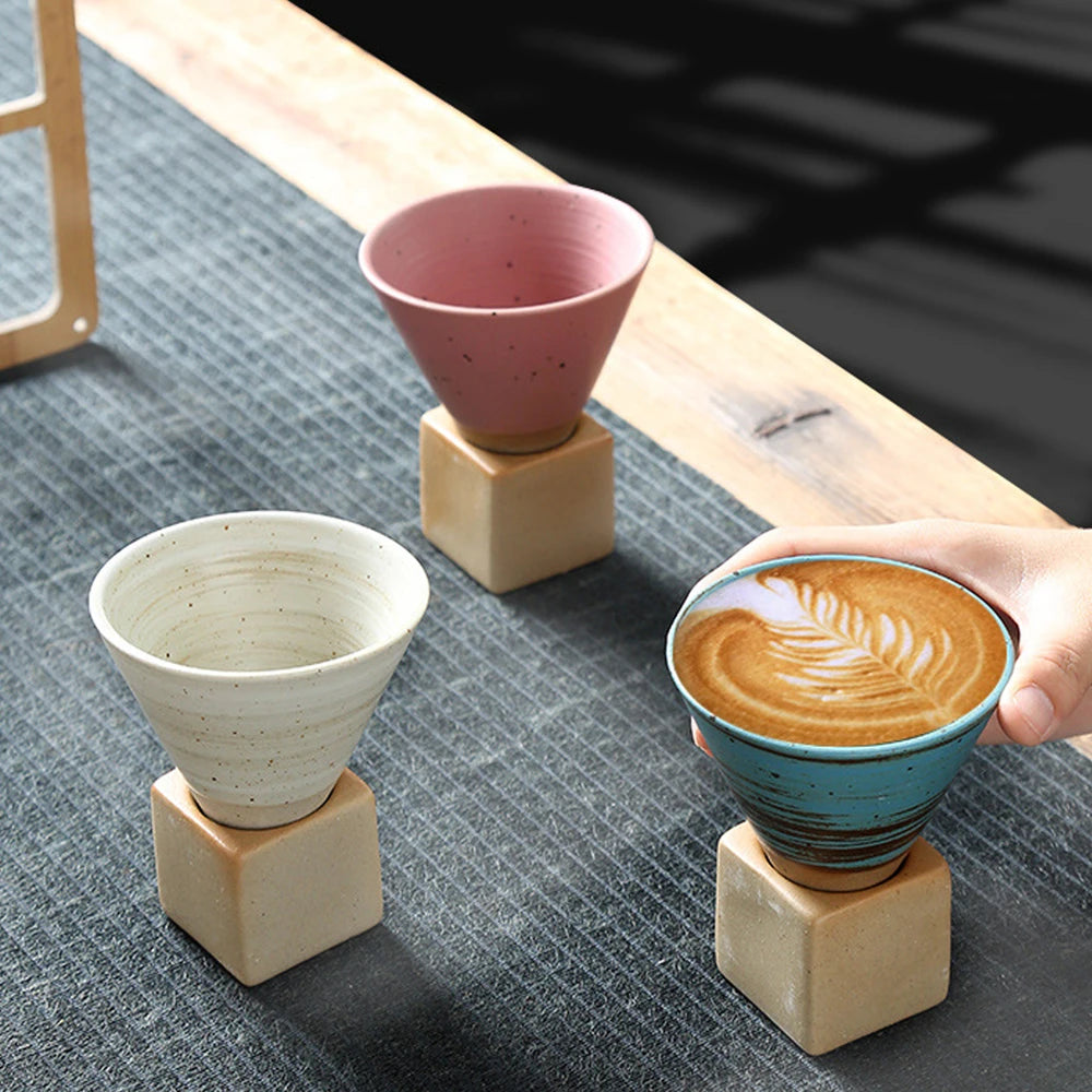 Hue and  Dunes Singapore Unique coffee funnel pottery in various colors for brewing artisanal coffee at home